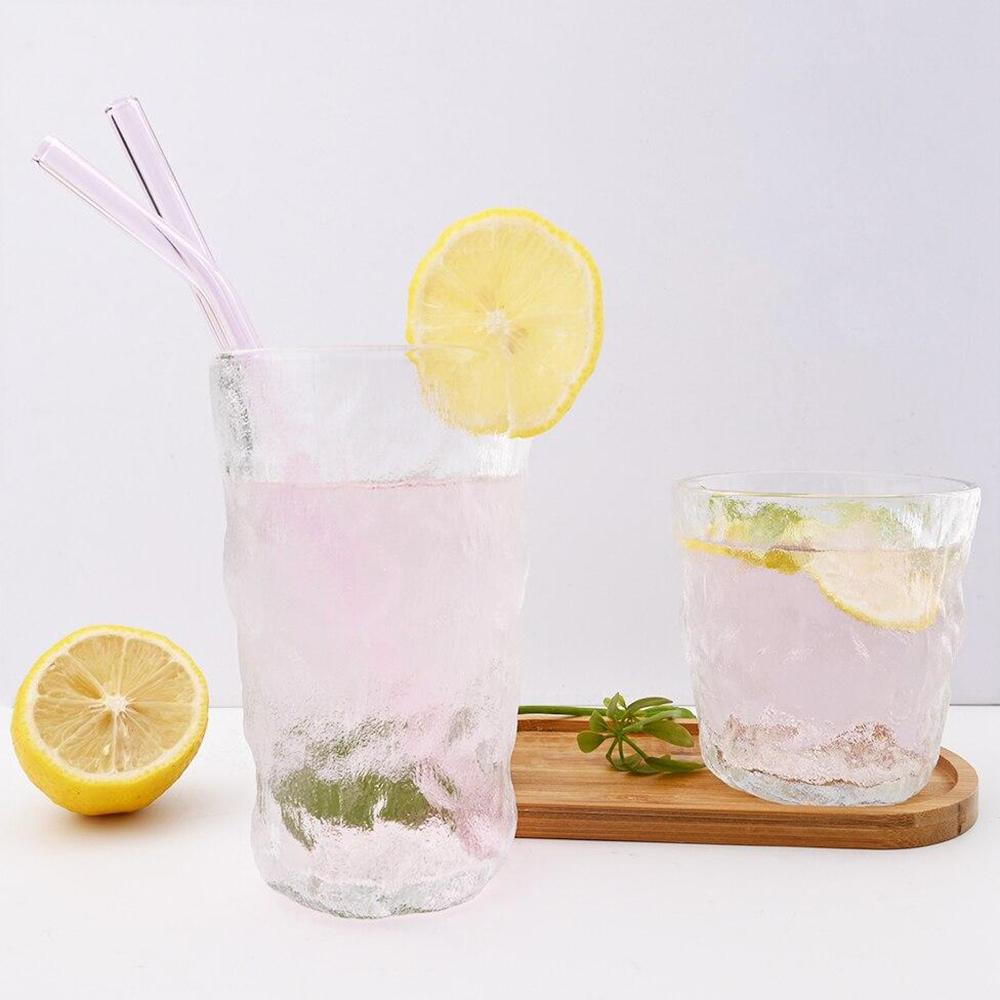 11Pcs 20cm Glass Smoothie Straw Reusable Clear Drinking Straws for Smoothie Milkshakes Environmentally Friendly Drinkware Straw