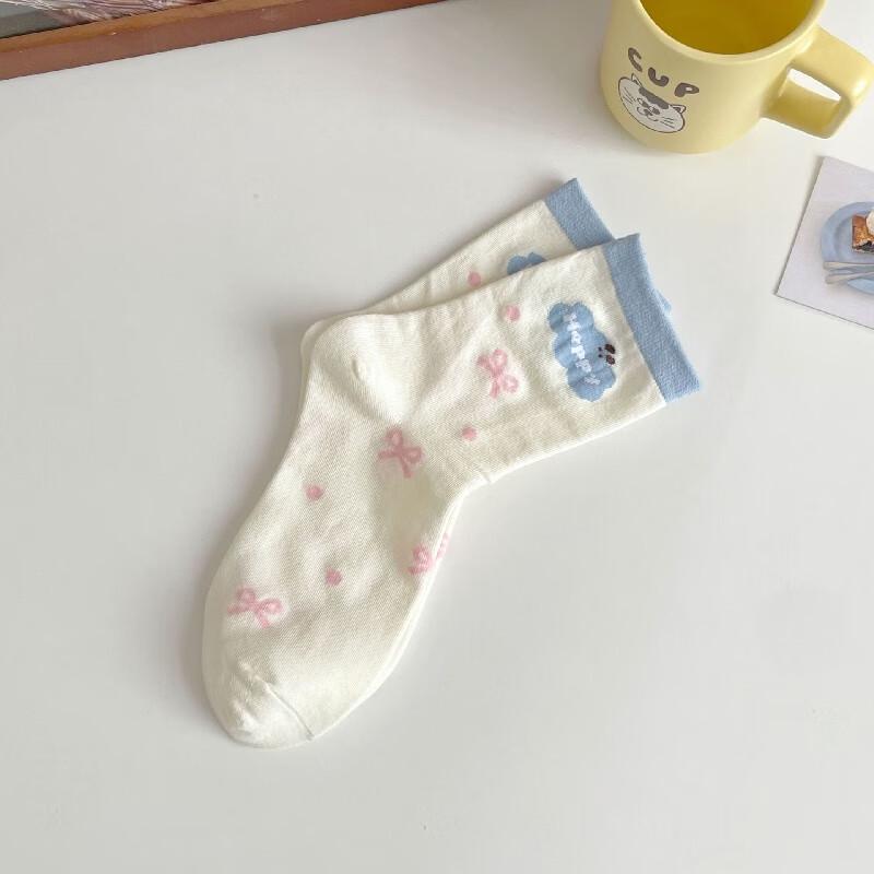 

Yishanyisi Women s Cartoon Mid-Tube Cotton Socks M