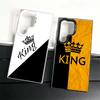 König und Königin Paar Thema Weiche Handyhülle für Samsung Galaxy S24 S25 FE S26 Edge S23 Ultra S22 Plus S21 + Stoßfeste Hülle Rückseite Sh