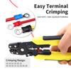 8" 4-in-1 Multifunktionale Abisolierzange 0,6-1,3 mm Klemmen Crimpzange Kupfernasen Crimpklemmen Elektroklemme