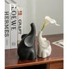Modern Nordic-style Elephant Vase Ornaments, Artificial Flowers, High-end Home Entrance Decoration, Living Room and Office Gifts