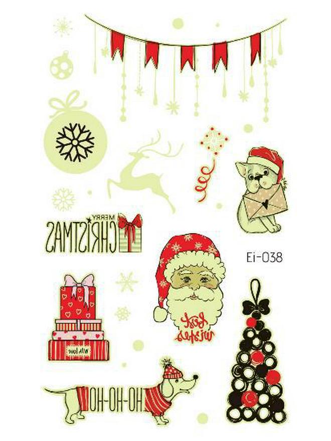Ricalon Glow-in-the-Dark Waterproof Christmas Temporary Tattoos for Kids