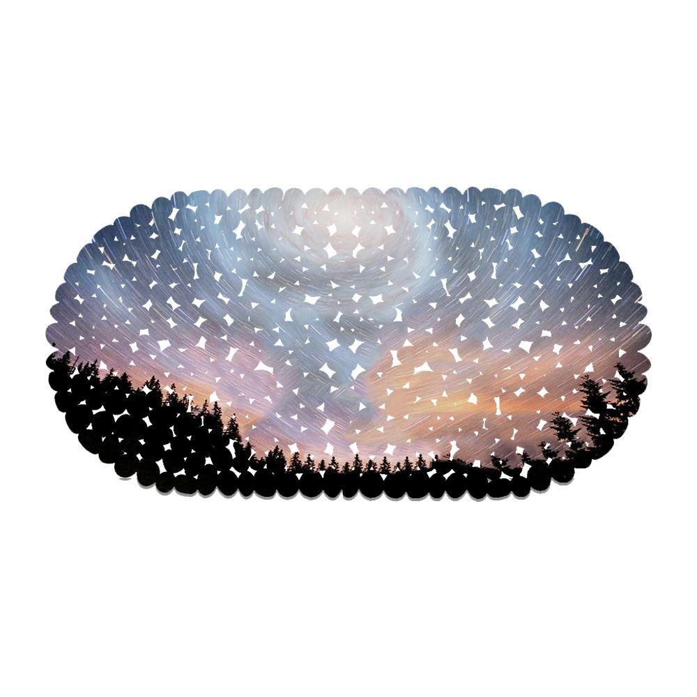 Beautiful Night Sky Picture Balcony Bathroom Mat Hydrophobic Non-Slip Door Mat Swimming Pool Public Places Non-Slip Floor Mat