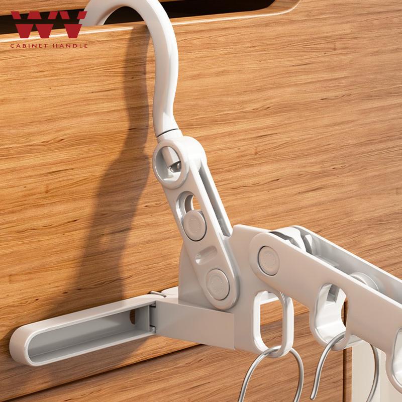 WV Multi Functional Plastic 5-Hole Foldable Hangers Grey Heavy Duty Space Saving Clothes Organizer Hangers Home For Room, Closet
