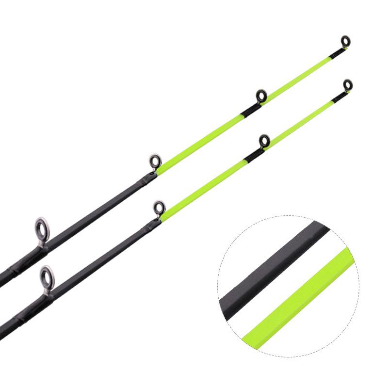 1set 61cm Carbon Ice Fishing Rod, 2-Section Spinning Rod for Winter Raft Shrimp Carp Fishing,Portable Lightweight Fishing Tackle