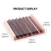 63Cluster/Box 10/12/14mm Fluffy Cross False Eyelashes Soft Segmented Eyelashes Bundles  Women