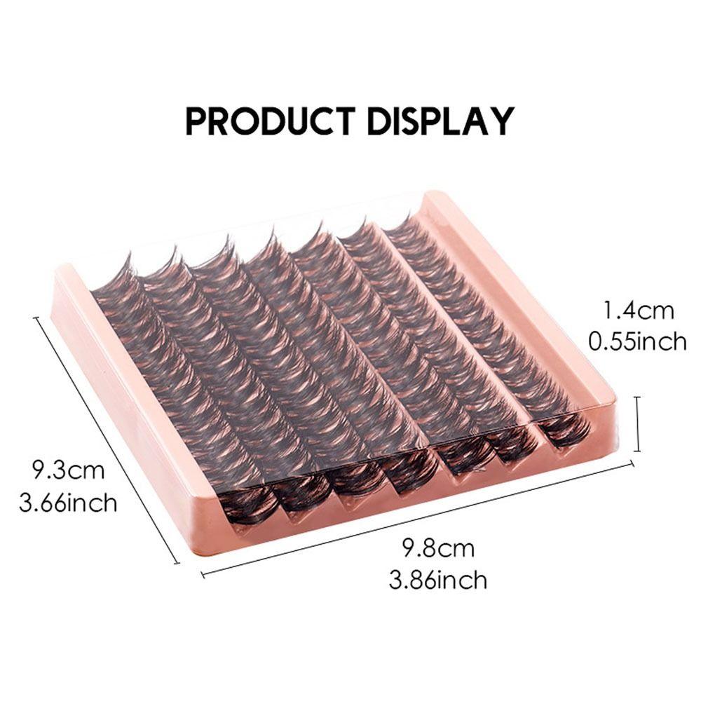 63Cluster/Box 10/12/14mm Fluffy Cross False Eyelashes Soft Segmented Eyelashes Bundles  Women
