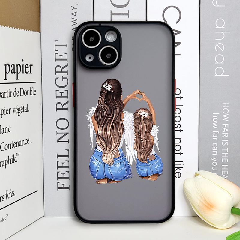 

Fashion Super Mama Mom Baby Phone Case For iPhone 17 16 15 14 13 12 11 Pro Max Mini 7 8 Plus Shockproof Hard Matte Cover Fundas iPhone 17 Pro
