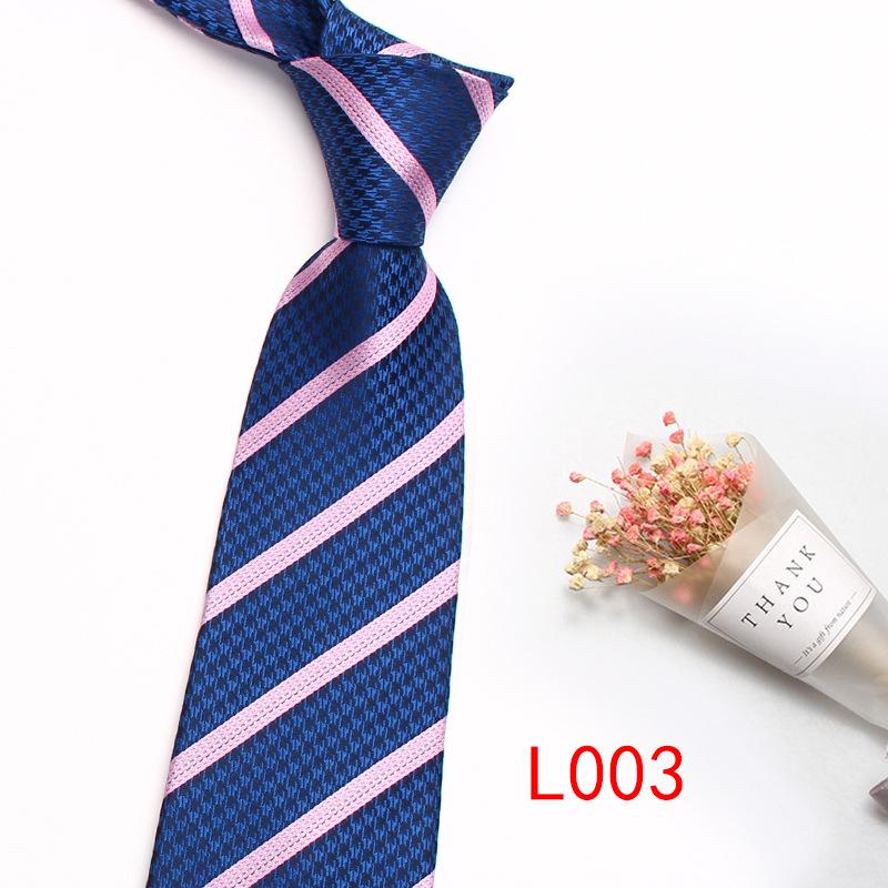 Business Dress Striped Tie, Polyester Cotton Jacquard 8Cm Striped Plaid Tie Source