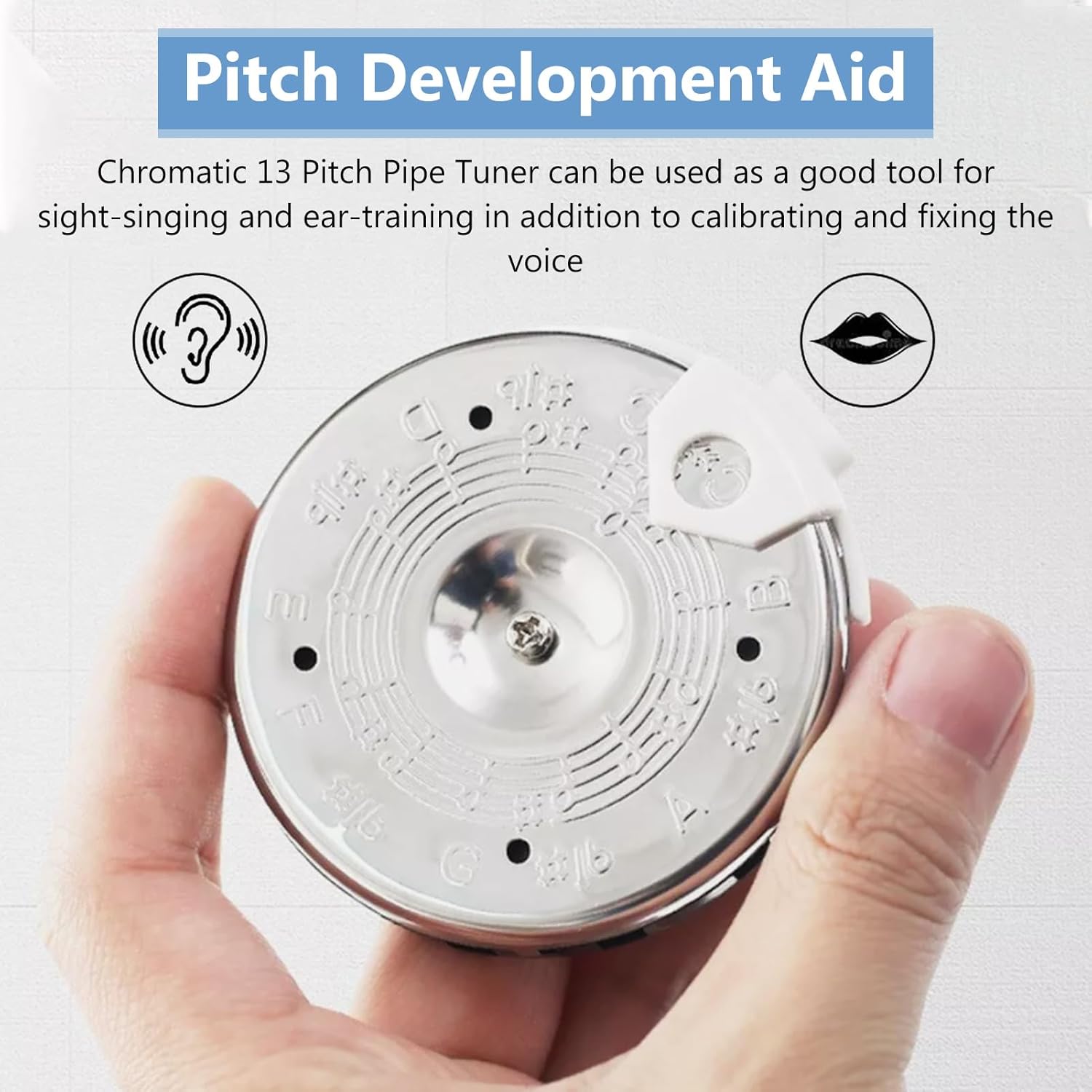 

Чувствительный хроматический камертон - 13-нотный камертон для настройки с футляром