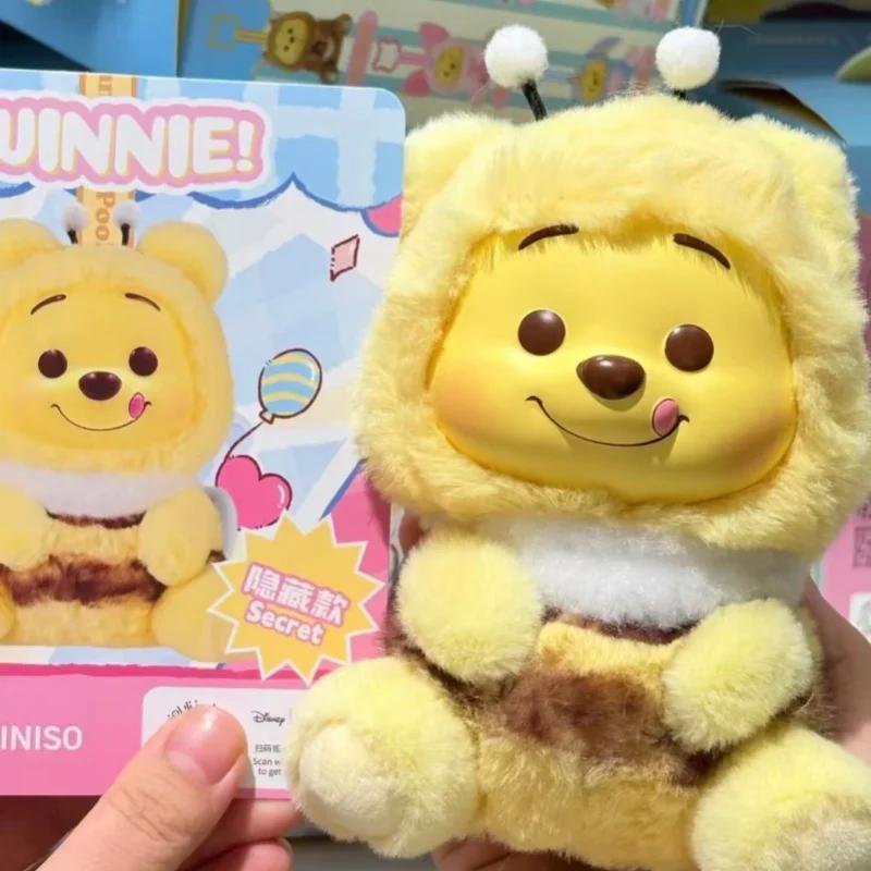 Genuine Winnie The Pooh Blind Boxes Bear Pendant Naughty Party Series Vinyl Toy Cute Model Desktop Ornament Collect 100 Random Trendy Mystery Surprise