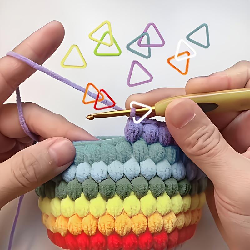 60PCS Geometric-Shaped Metal Stitch Markers,DIY Knitting Supplies, Crochet & Sewing - Decorative & Functional Craft Accessories