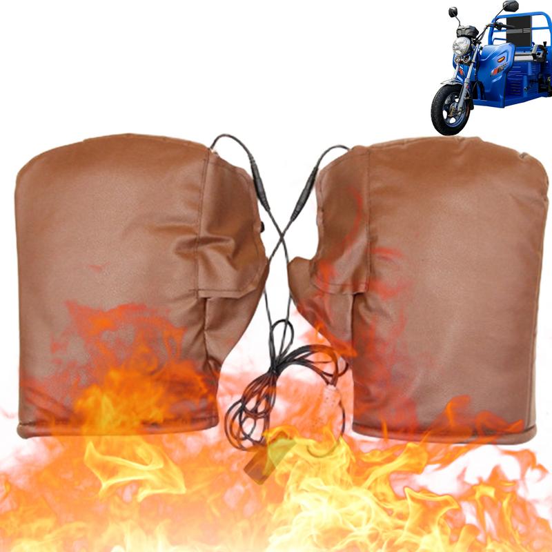 Rainproof Motorcycle Handlebar Muffs Winter Windproof Thick Warm Thermal Handle Bar Cover Gloves Universal Motorcycles Scooters