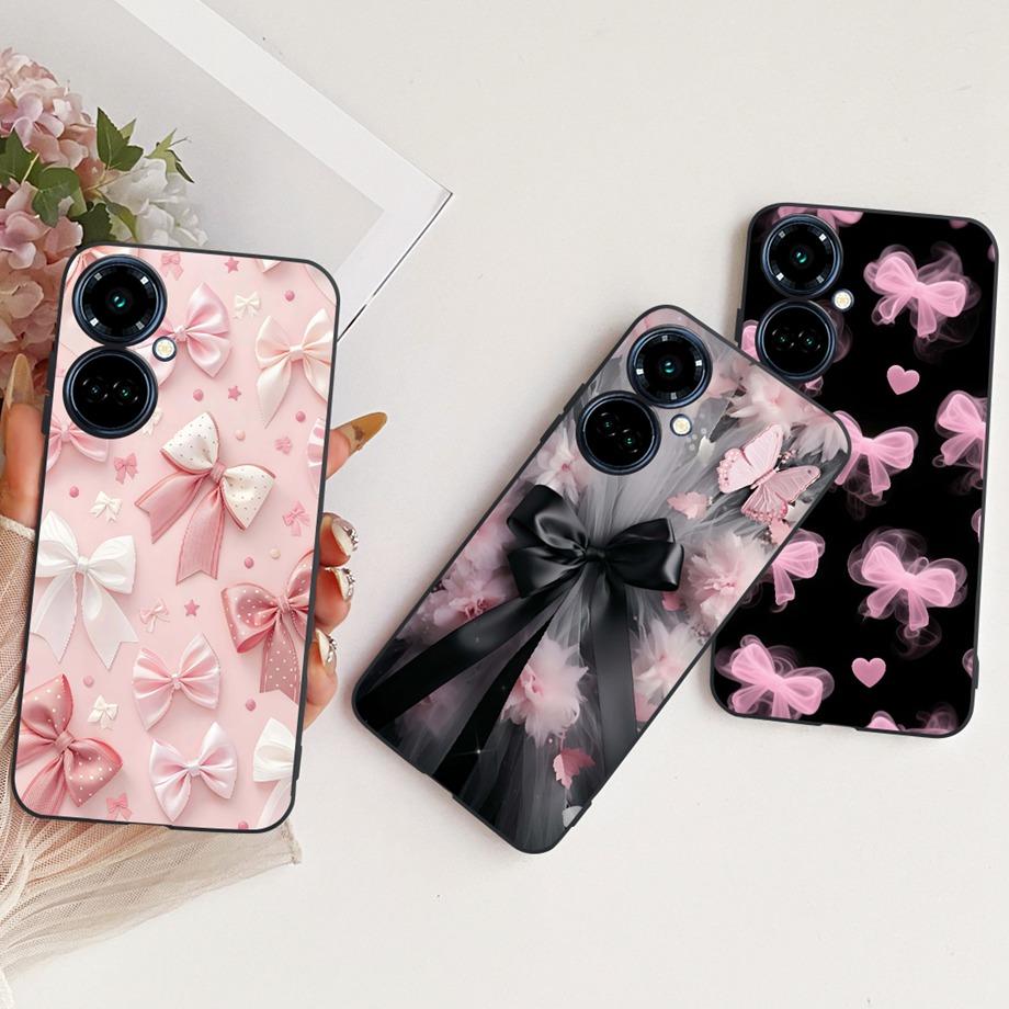 For Tecno Camon 19 Pro 19 Neo Camon19 4G Phone Case Matte Soft TPU Bumper Cover Cool Cartoon Luxury Butterfly Flower Funda