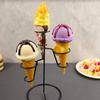 Metall-Eiswaffelständer Cupcake-Waffelständer Schneeeis-Displayständer Zeigt Zubehör für Desserts, Süßigkeiten und Snacks