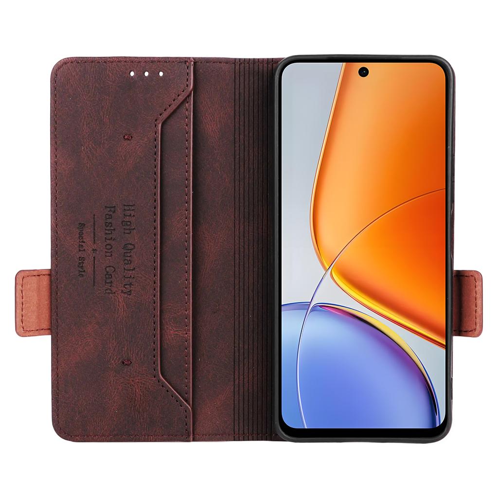 For vivo Y39 5G Case Leather Wallet Flip Phone Cover with Hardware Decor