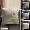 Lotus Luxus Kissenbezug Natürlicher Leinen Bio-Stoff Beidseitiger Druck Sofa Heimdekor Geschenk Kissenhülle