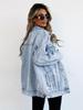 European High-End Women's Trendy Ripped Denim Jacket: Harajuku Style