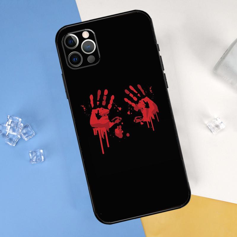 

Bloody Hand Phone Case For iPhone 16 Pro 15 Pro 11 13 14 Pro Max 12 Mini XR 16 15 Plus 16e Cover Shell iPhone 13Pro MAX