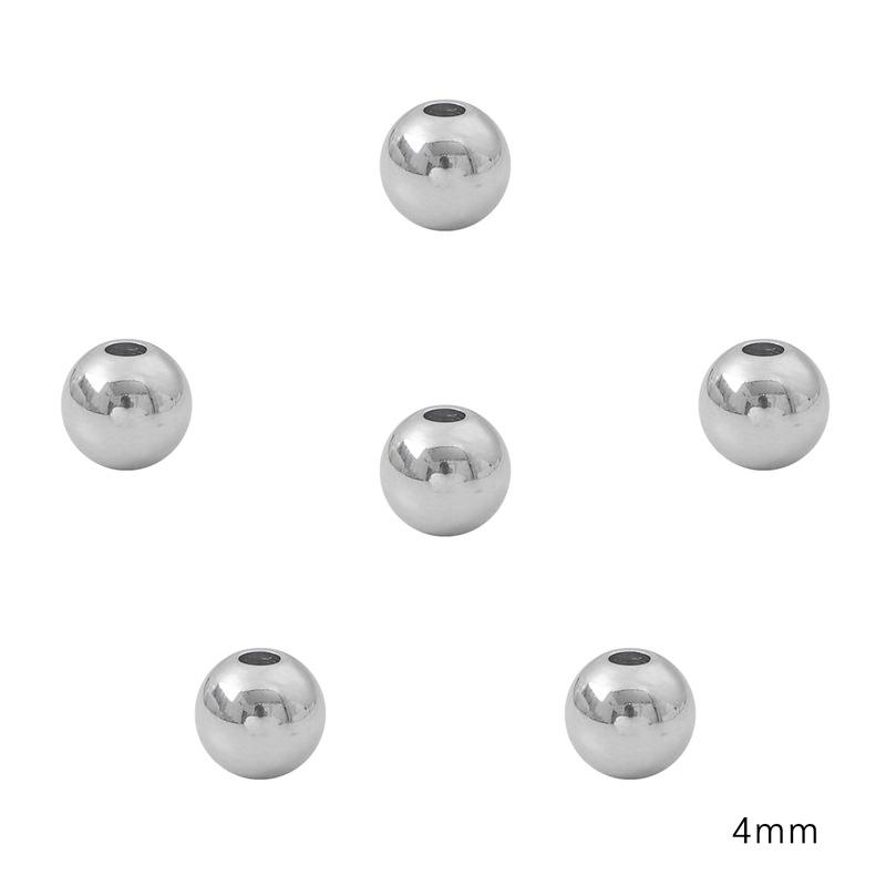 Stainless Steel Smooth Round Spacer Beads for Handmade DIY Bracelets & Necklaces