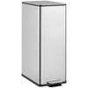 Trash Can 20L, Soft-Close Lid, Deodorant Compartment, Fingerprint-Proof, Stainless Steel, Silver