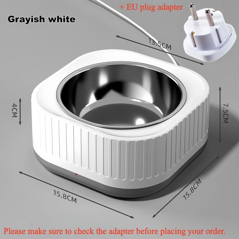 

Pet Heating Bowl for Water/Food Cat Bowl Heating Noiseles Keep Warming Dog Water Bowls Winter Constant-temperature Pet Supplies