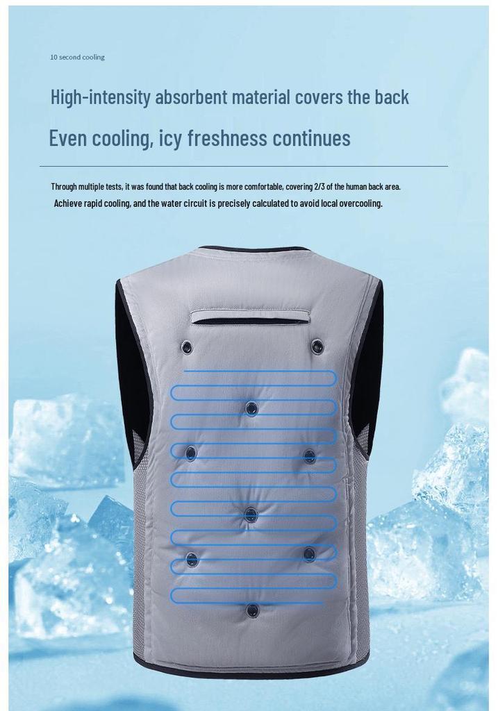 Kühlweste für Paare mit eingebauter Klimaanlage für den Sommer – Ideal für Außenarbeiten und Sonnenschutz.