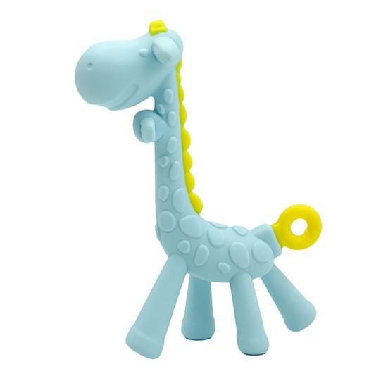 yangyizhi Baby Giraffe Teether, Silicone Chewing Toy for Soothing Gums, Anti-Choking Guard, Food Grade BPA-free Teething Relief Infants