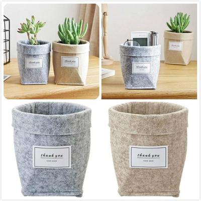 Stoff-Blumentopf Desktop-Aufbewahrungskorb Krimskrams-Aufbewahrungsbox Klein Niedlich Tisch-Aufbewahrungskorb Aufbewahrungsbeutel Organizer