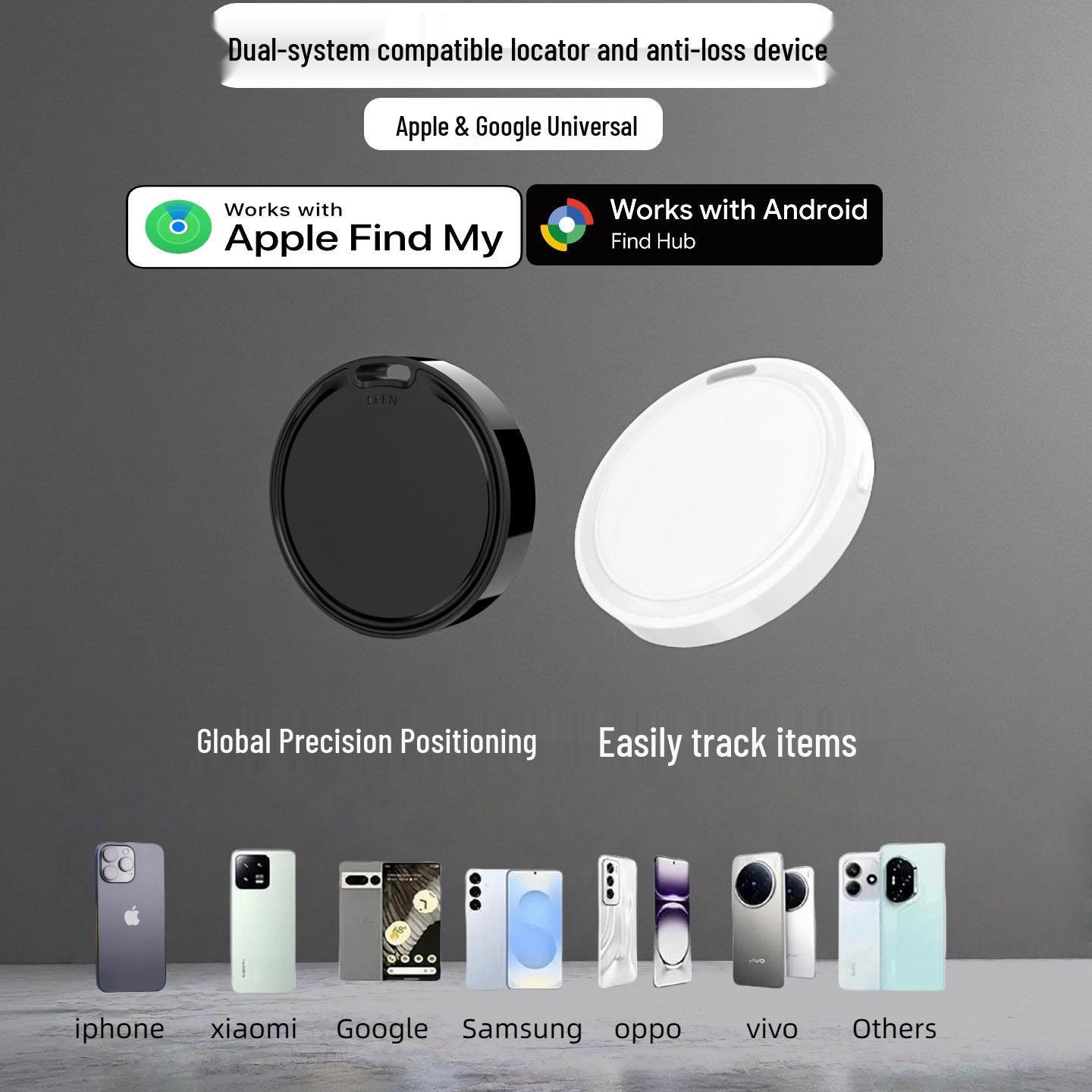 

Локатор Apple AirTag: GPS-трекер для автомобилей, домашних животных, iPhone и многого другого. Идеально для детей и пожилых людей. Black + iOS system