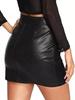 Handmade Stylish Party Women's Skirt Short Black Skirt Genuine Lambskin Leather