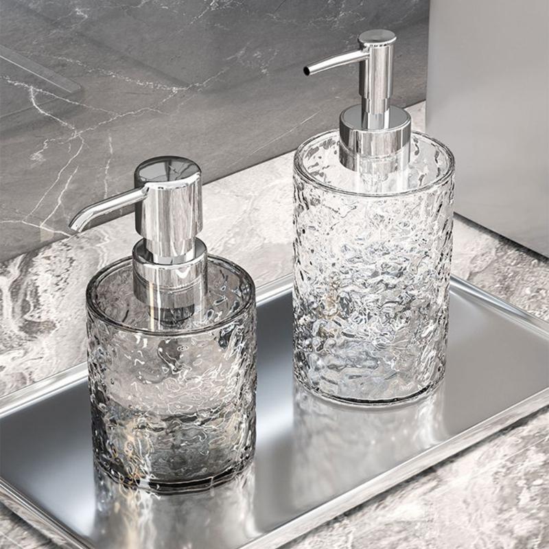 Glass Soap Dispenser Foam Soap Dispenser with Diamond Glass Refillable Hand Soap Dispenser Worktop Soap Dispenser