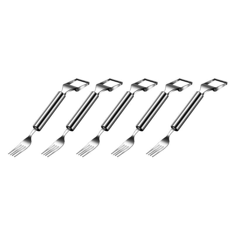 Multipurpose Melons Slicers Stainless Steel Watermelon Fork Cutter Kitchen Fruit Cutting Tool for Home Party Camping