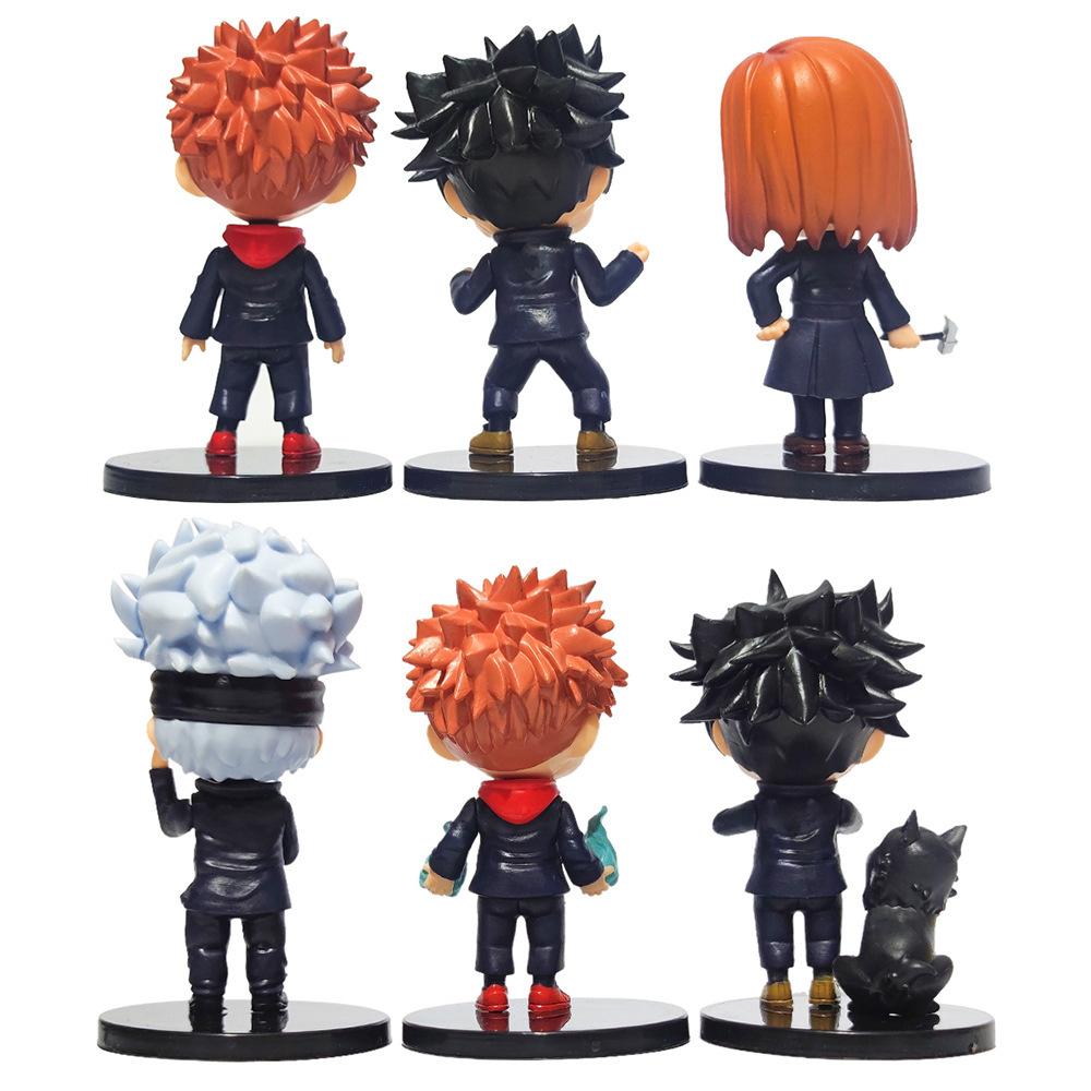 6Pcs Anime Jujutsu Kaisen Set Figure Itadori Yuji Toy Kugisaki Nobara Model Action Figure Satoru Gojo Fushiguro Megumi 10CM