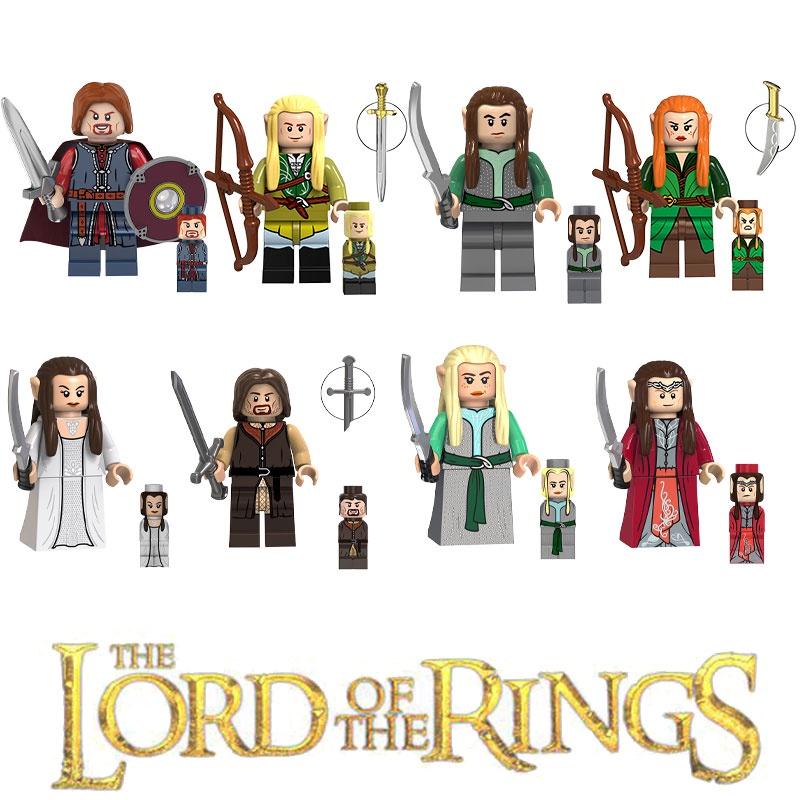 Children's Toy Lord Of The Rings Elf King Building Blocks Abs Plastic Small Particle 4.5 Cm Height