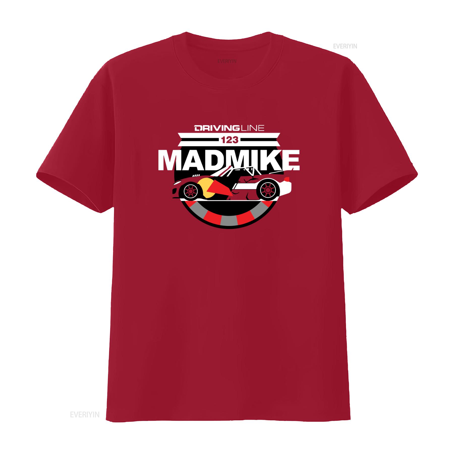 

Driving Line 123 Mad Mike Stylish Car Print Men s Medium T Shirt vintage Washed streetwear homme Top For Everyday Wear Unisex S