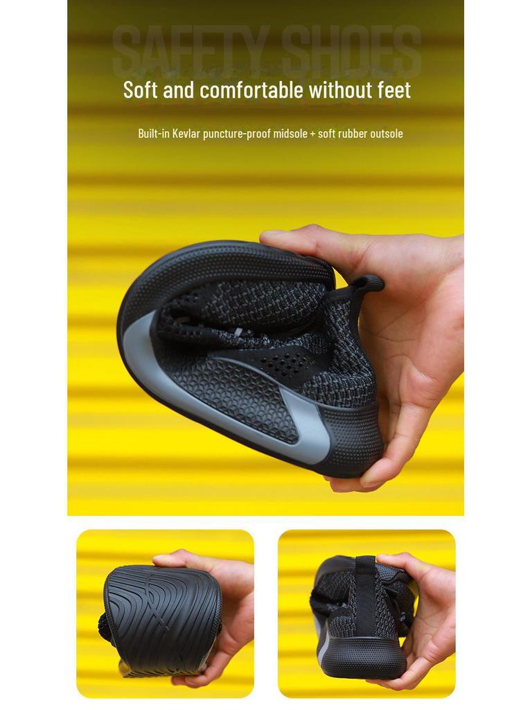 Men's Breathable Anti-Smash and Anti-Puncture Summer Work Shoes