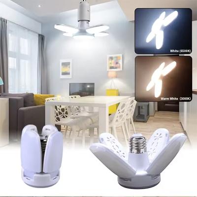 E27 Fan Faltbare 28W LED Birne AC220V/110V 40 Birne Verformung für Hause Decke Lichter Lager und Garage Weiß Licht 6500K Birne