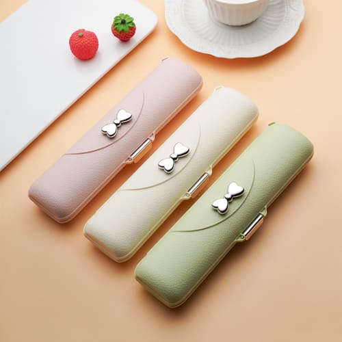 Stainless Steel 3-piece Cutlery Set Featuring Chopsticks, Fork, and Spoon, with Case. Portable and Hygienic, Perfect for Students and Adults, Perfect