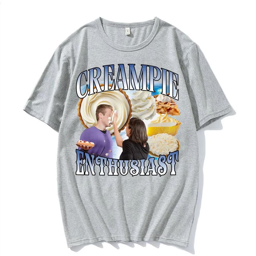 

Смішна футболка з графікою мему про ентузіаста кремового пирога для чоловіків і жінок, вінтажна готична футболка оверсайз 90-х, повсякденна комфортна футболка європейського розміру 4XL