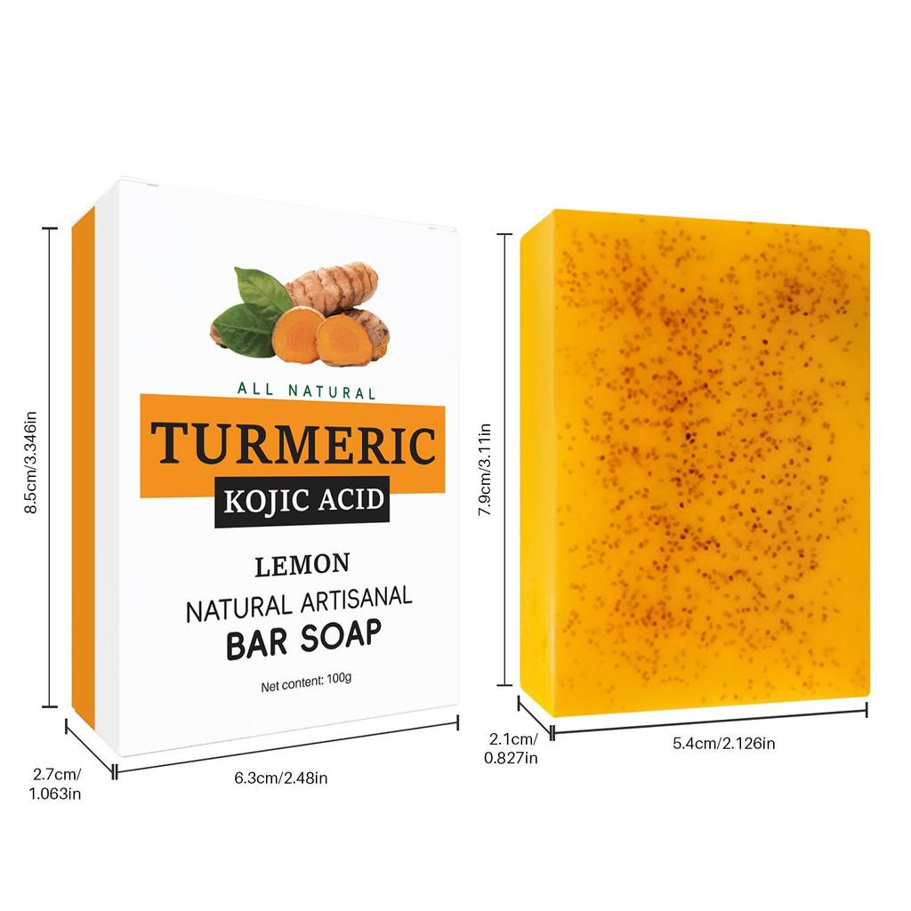 TK Style Turmeric Lemon & Kojic Acid Ginger Handmade Soap - Facial Cleansing & Bath Bar for European & American Market