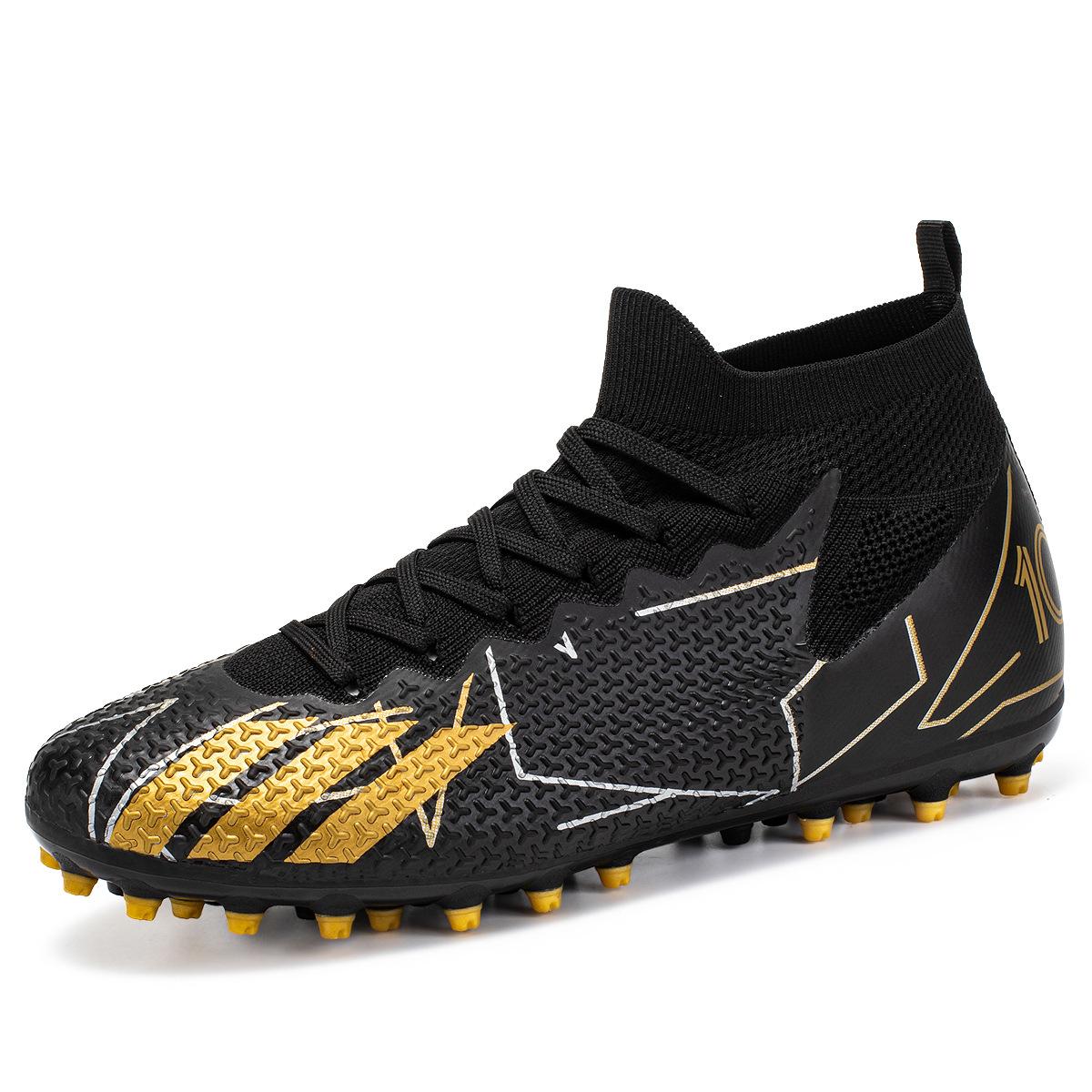 

Football shoes Men s and women s high-top games Non-slip sports shoes Broken nails Student green training shoes Football shoes 45