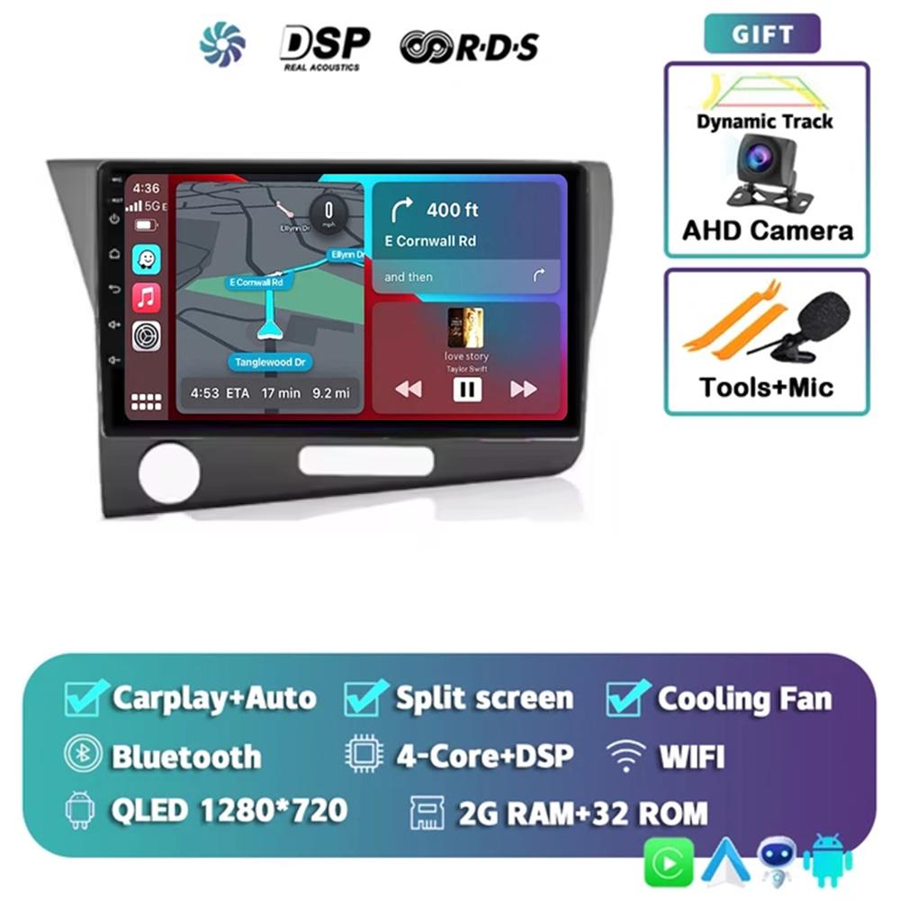 

2Din 9 Android 14 Carplay Auto для Honda CRZ 2010 - 2016 Автомобильный мультимедийный радиоплеер GPS-навигация 4G+WIFI Аудио DSP стерео