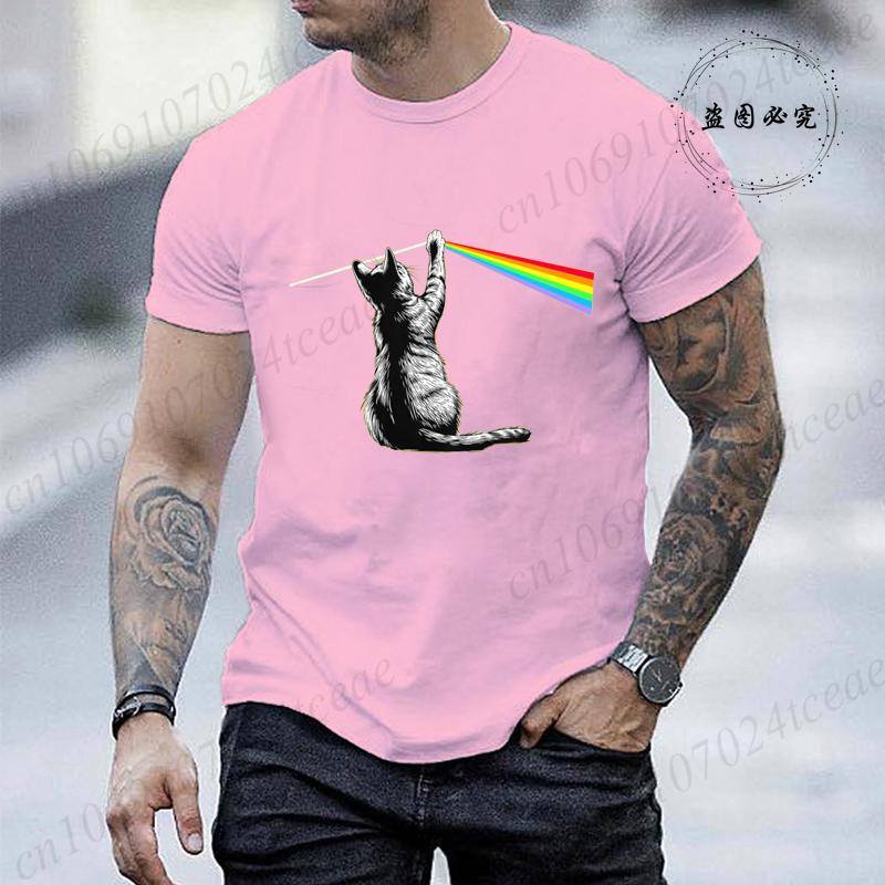 Funny Cat Rock Music Gift Men Women Funny Cat TShirt Men Women T Shirts Breathable Street Clothes Summer Fashion Casual T Shirt