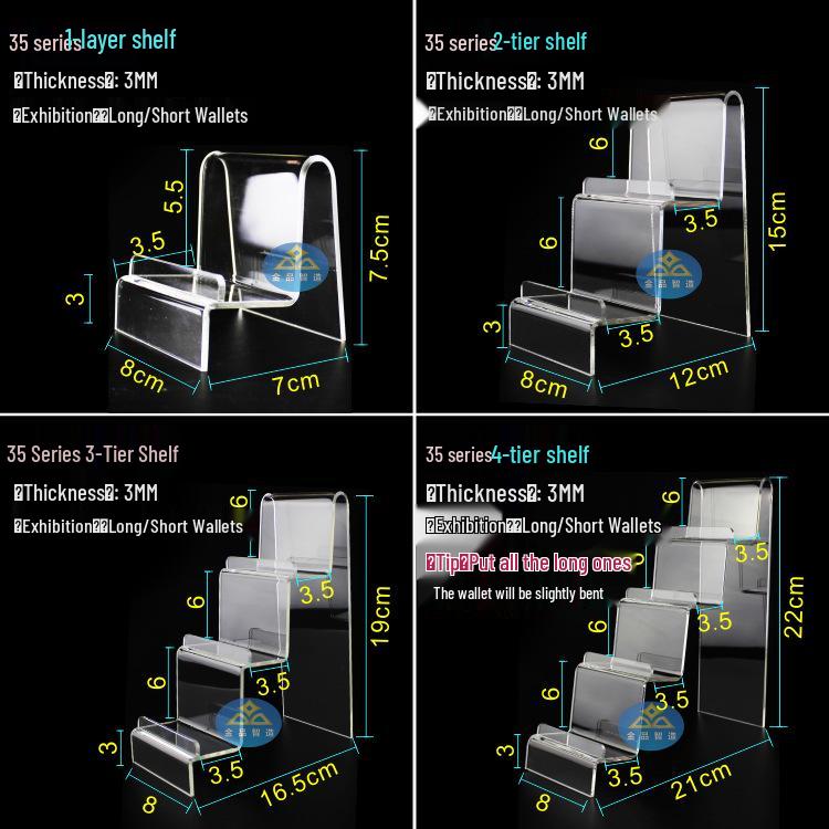 Acrylic Multi-Layer Display Stand for Wallets, Bags, Sample Toys, and Digital Accessories