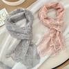 Retro Women's Lace Scarf Korean Version Female Headscarf Versatile Silk Headband