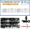 Din912 Allen Bolt Hex Socket Round Cap Head Screw Nut Kit M2 M3 M4 M5 M6 12.9 Grade Black Hex Hexagon Bolt Nut Assortment Set