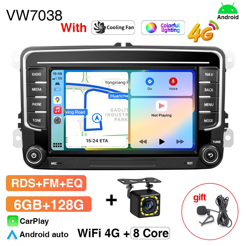 Android13 Car Radio GPS For VW Volkswagen Skoda Octavia Golf 5 6 Touran Passat B6 Polo Jetta 2Din Multimedia Player