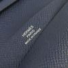 Great HERMES Bifold Wallet MC2 Fleming Bifold Wallet Purse Navy Epsom Leather Used