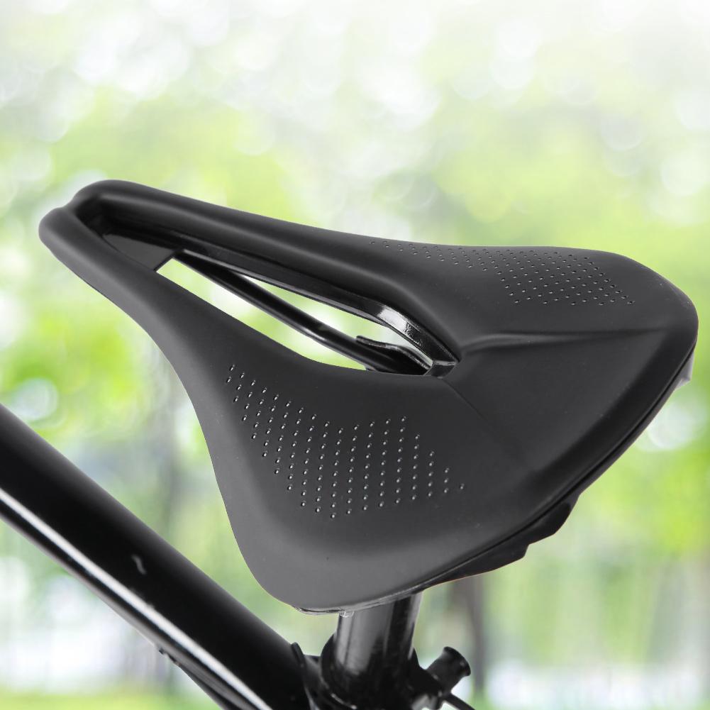 PU Black Road Mountain Bike Bicycle Soft Hollow Cycling Saddle Cushion Pad Seat